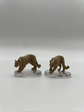 Panther Lot x2 D&D Miniature Dungeons Dragons Ghost Light 9/46