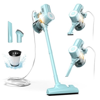 Corded Stick Vacuum Cleaner - 450W, Lightweight 2-in-1 Handheld with Powerful...