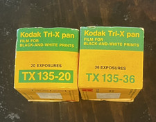 2 Rolls Unopened Kodak Tri-X Pan TX 135 Black White Prints Film Expired: 1978
