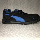 Men’s Size 10 Puma Safety Levity Knit Low Work Shoes Black Blue Comp Toe — photo 4