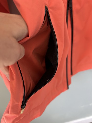 Footjoy Dryjoy Rain Jacket M Womens Coral Full Zip Golf Water Repellent - Afbeelding 7 van 13
