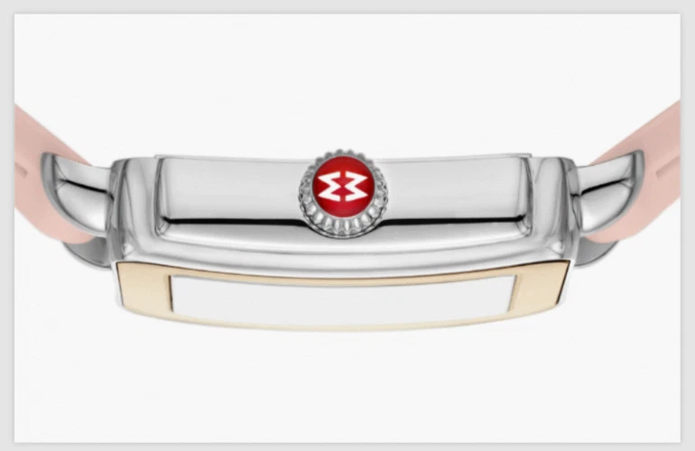 Michele Women's Deco Sport Gold Mother of pearl Pink strap Watch MWW06K000075 - Image 4 of 4