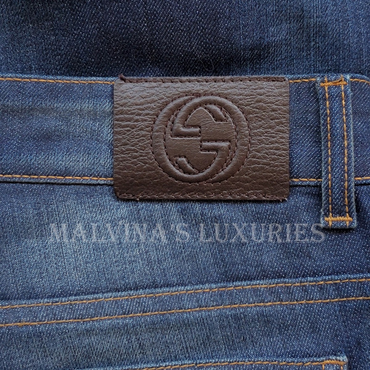 GUCCI - GUCCIiPhone6用 GUCCI JEANS FLARED DENIM PANTS w INTERLOCKING G LOGO CHAIN