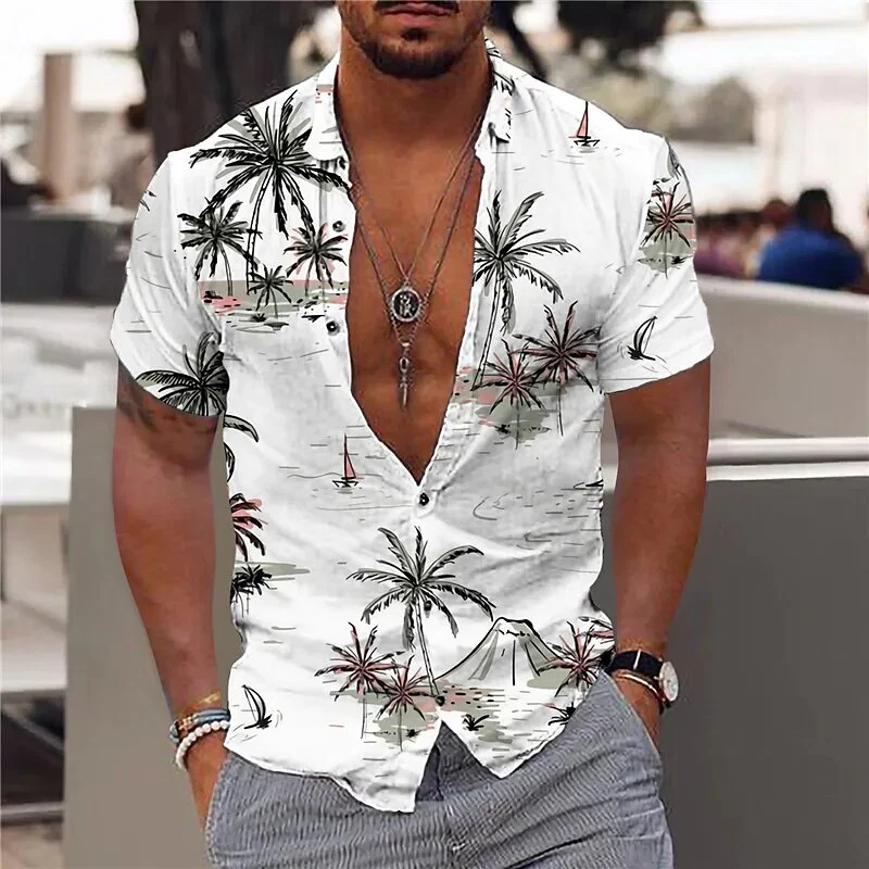 Camisa Hawaiana De Manga Corta Para Hombre Camisa De Verano De | eBay