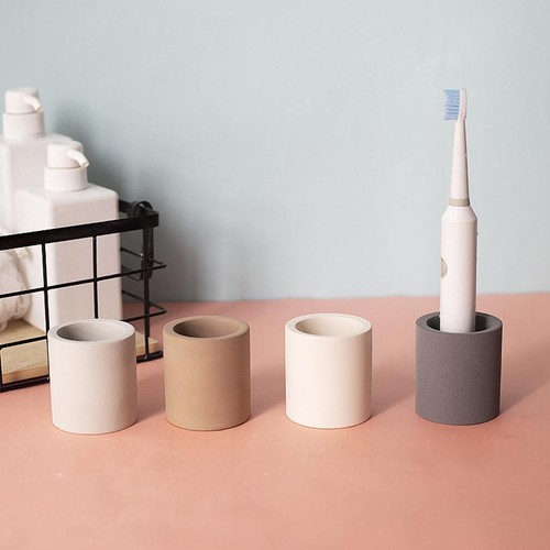 Zahnbürstenhalter Mit Kieselgur-Pad – 6 Fächer, Wasserabsorbierend, Für Badezimmer-Ordnung