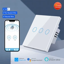 Wall Touch Switch EU No Neutral Wire Required Smart Light Switch Smart Home New