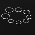 4 PAIRS 925 STERLING HOOP SLEEPER EARRING HINGED SMALL LARGE