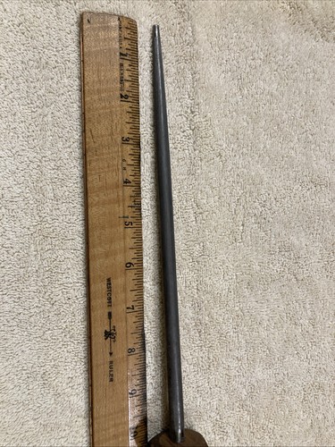 Vintage Chicago Cutlery Knife Sharpening Honing Steel Rod Wooden Handle 10" - Picture 3 of 6