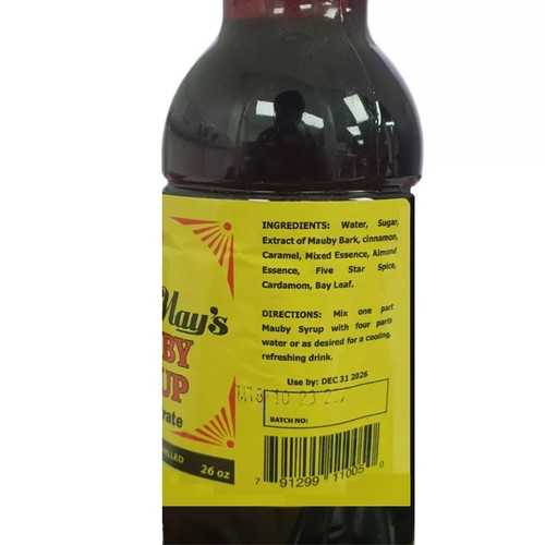 Mauby Syrup Concentrate Aunt May's 750ml - Picture 2 of 5