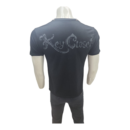 Key Closet Los Angeles kurzärmeliges Herren-T-Shirt Krähenausschnitt schwarz - Bild 3 von 5