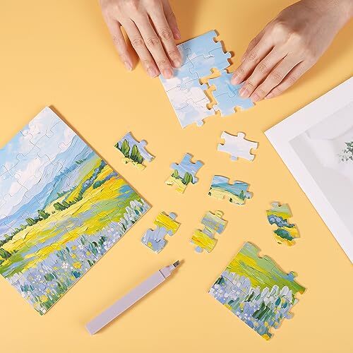 10 Sheets Blank Puzzles For Draw On Jigsaw DIY Puzzle Kit For Kids 10 sheets blank puzzles for draw on jigsaw diy puzzle kit for kids