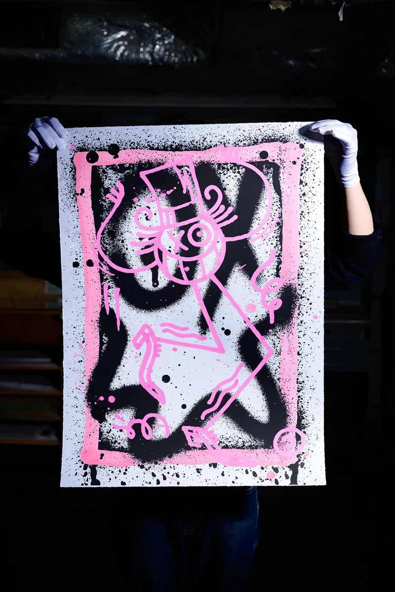 André Saraiva Signed Numbered Lithograph Hand Enhanced Mr. A on