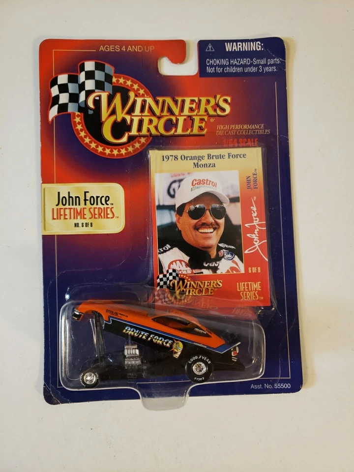 Tarjeta nueva John Force 1978 Orange Brute Force Winner's Circle Lifetime Series 1:64 Foto 3 de 4