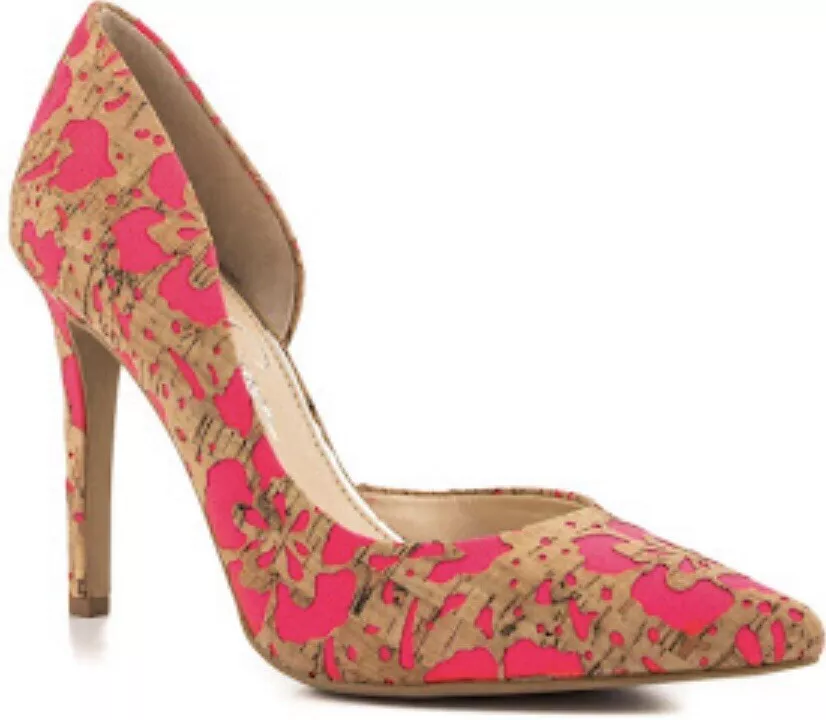 Jessica Simpson Claudette Laser Floral Cork Pump 9 eBay