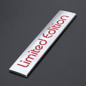 1pc 10.4cmx2.2cm 3D Red Limited Edition Logo Emblem Badge Metal Decal Sticker 