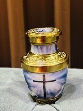 Cross Symbol Cremation Urn for Ashes Keepsake Urn Memorial Urn for Human Pet Ash