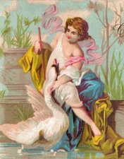 1880s Callanan & Kemp English Breakfast Coffee Greek Roman Lady & Swan P83