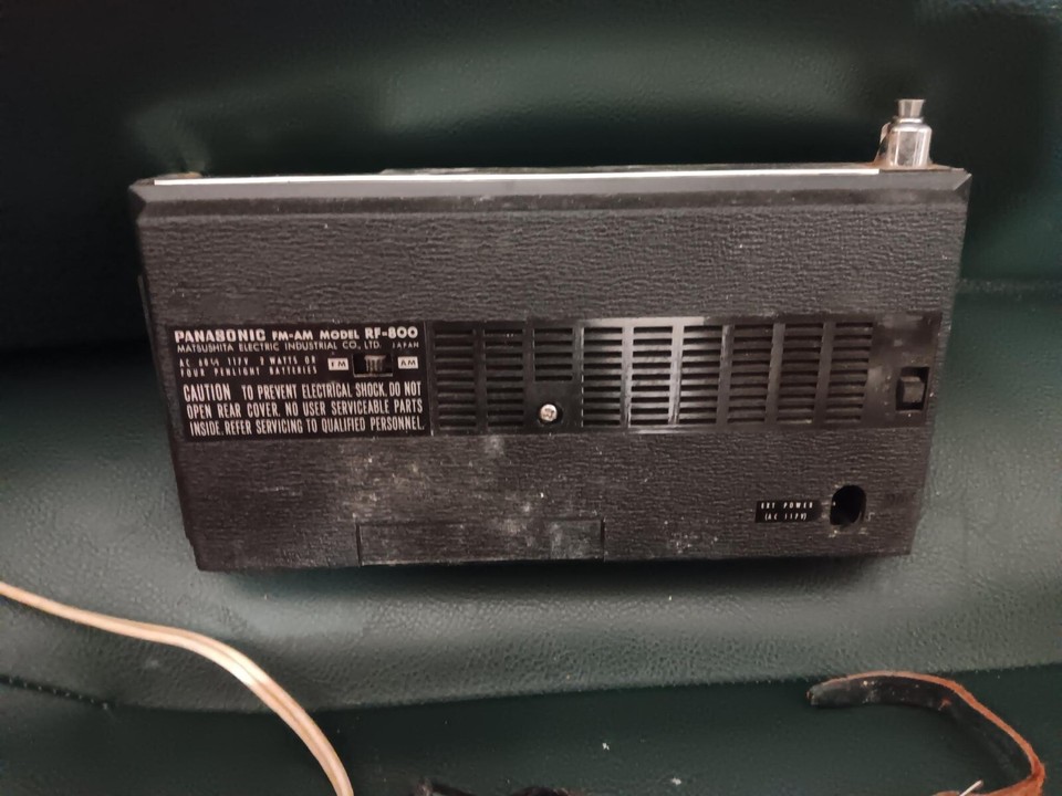 Vintage 1960's Panasonic Am/Fm Transistor Radio Model RF– 800 Silver ...