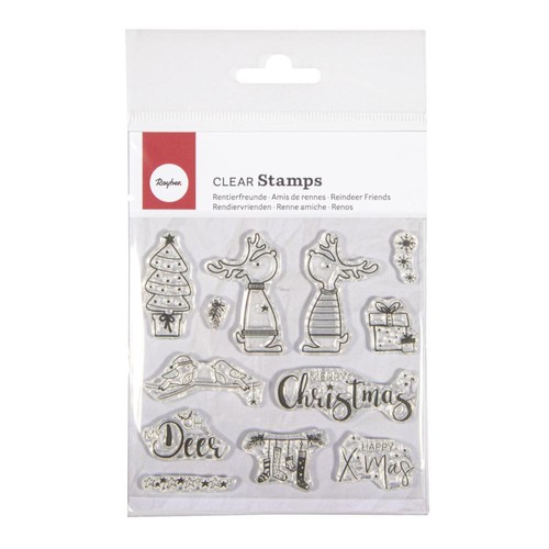 Clear Stamps - Rentierfreunde Stempel Weihnachten Rentier Christmas Schrift  - Bild 2 von 5