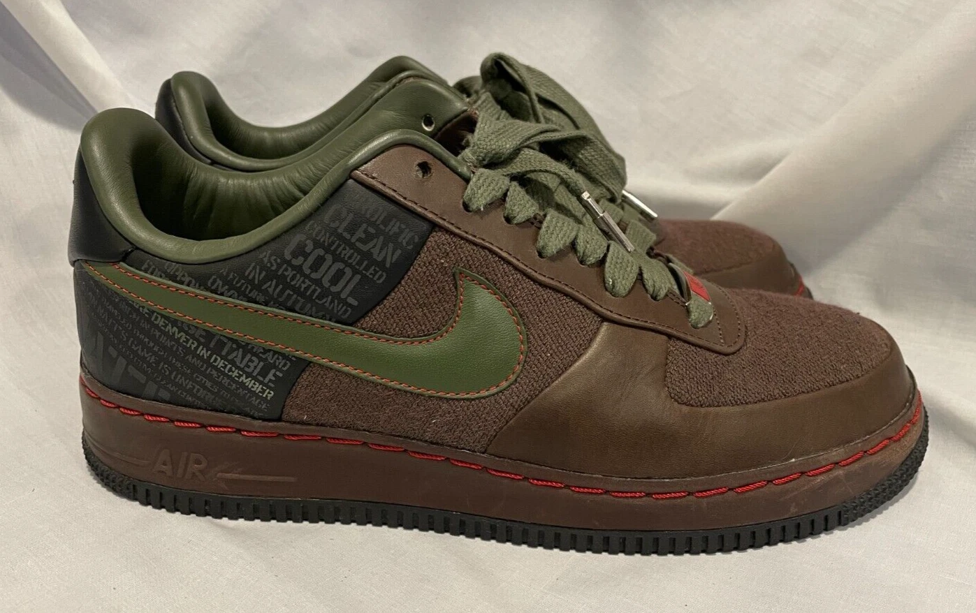 Nike Air Force 1 Supreme '07 Calvin Natt homme 8 marron baroque 315339 211