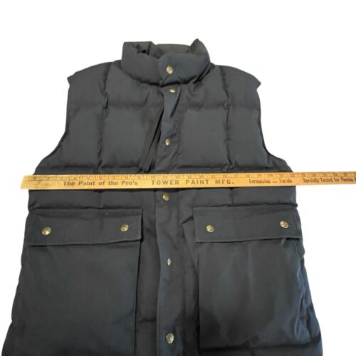 Vintage Eddie Bauer Vest Mens M Blue Goose Down Quilted Puffer Flap Pockets USA - Picture 9 of 15
