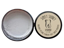 1.5oz SPEARMINT Vegan Organic Fluoride Free Remineralizing Tooth Powder