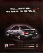 Vintage print ad NISSAN SENTRA Now Available in Paperback CD-ROM 2000 car ad