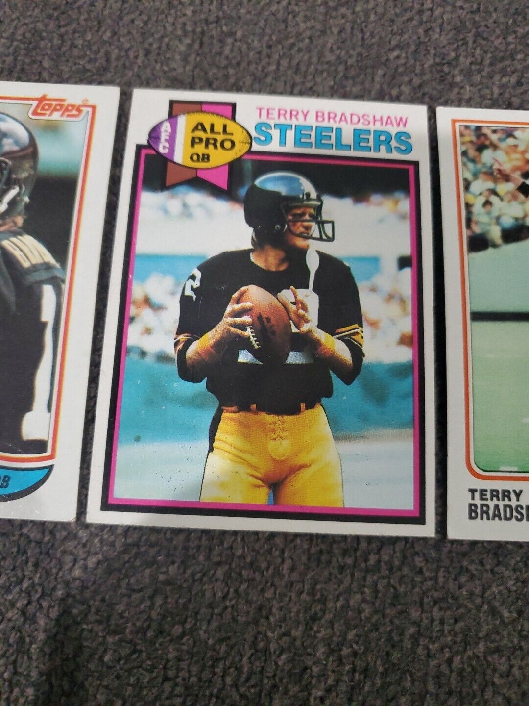 Terry Bradshaw card lot of (3) - Pittsburgh Steelers