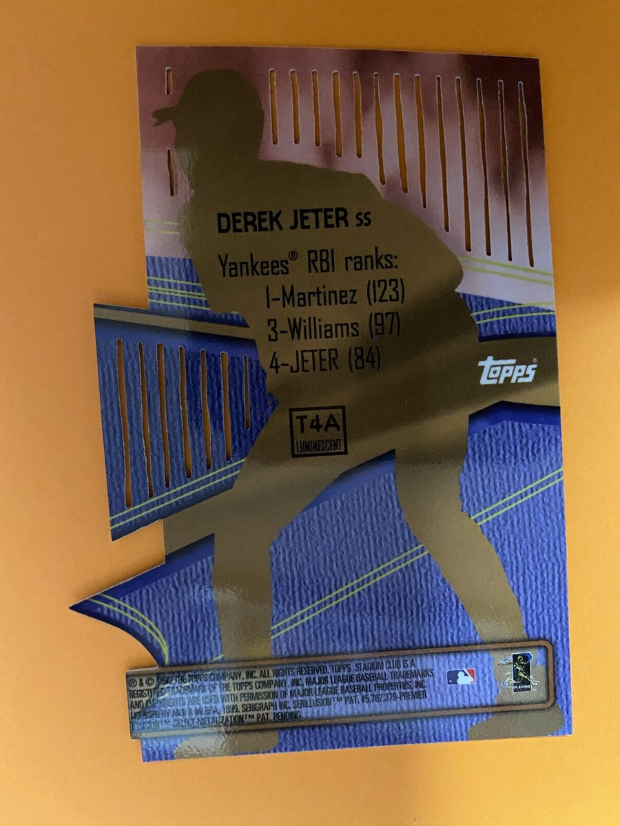 1999 Topps Stadium Club Derek Jeter #T4A Triumvirate Luminous