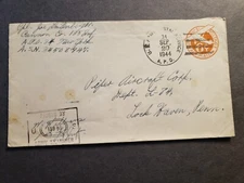 APO 34 FLORENCE, ITALY 1944 Censored WWII Army Cover 135th Infantry CANNON Co