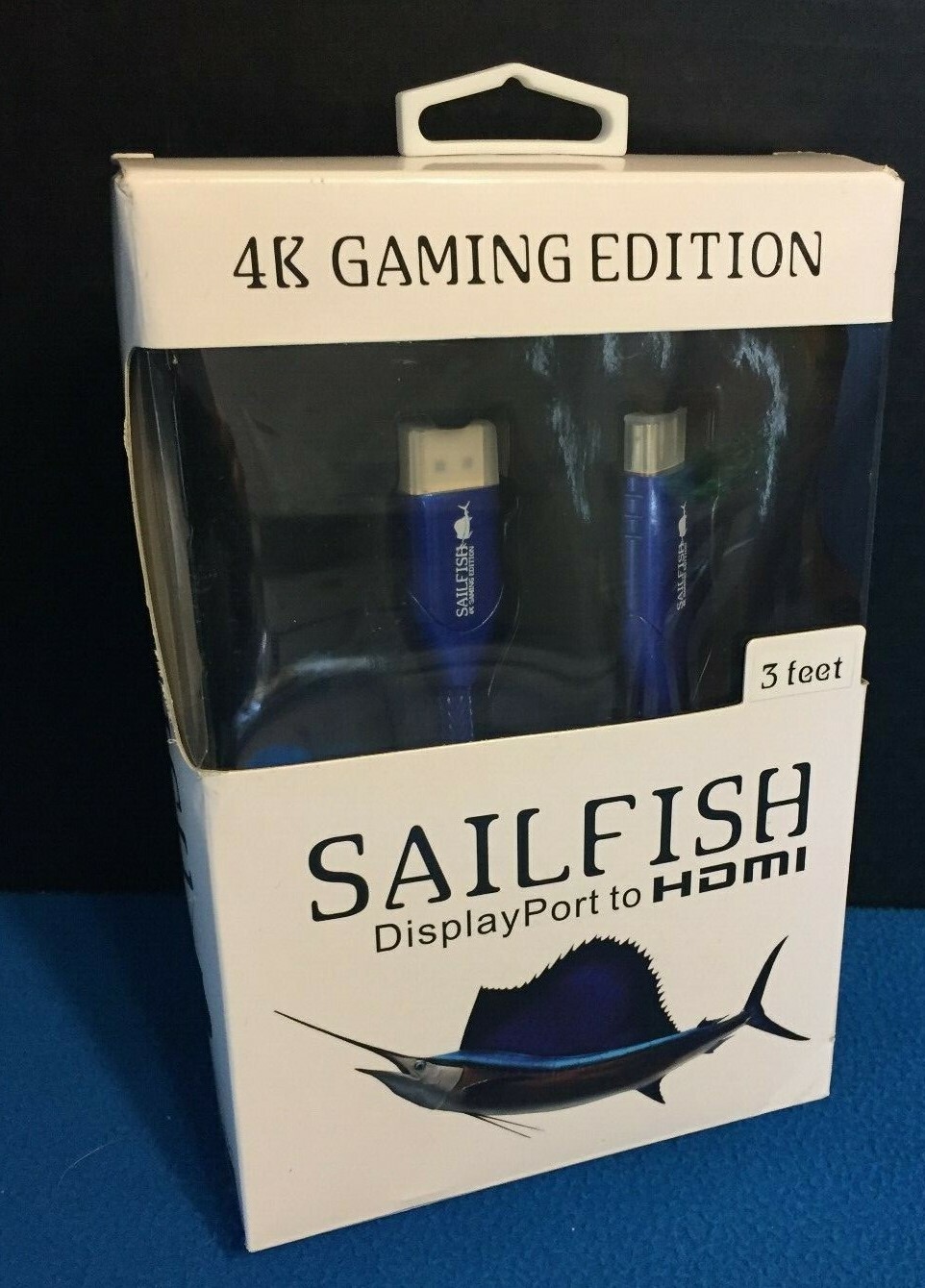 Sailfish HDMI 2.0 Cable 4K Gaming for Xbox One 3ft Blue High-Speed-image