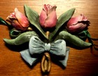 Longaberger Exclusive Carol Berry Roses Large Tie-On-New!