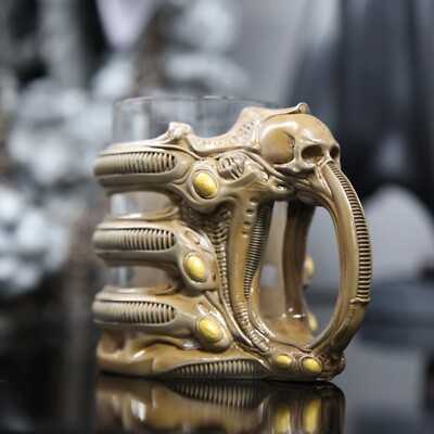 Hans Rudolf Giger Alien Cup Sleeve Saucer  Model Statue Cup Stand