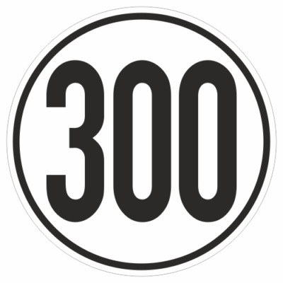 300 km/h Geschwindigkeitsschild Geschwindigkeitsaufkleber FUN AUTO Ø10 ...