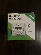 CENTURY FD60-U6 Digital Programmable Timer Dual Outlet  7-Day Heavy Duty  