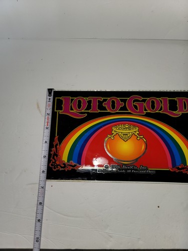 1996 VINTAGE Lot O Gold Video Slot Machine GLASS SIGN ~ BESTCO Parts - Picture 9 of 9