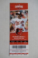 BALTIMORE ORIOLES VS BOSTON RED SOX 9/15/2015 FULL TICKET ~ WEI-YIN CHEN