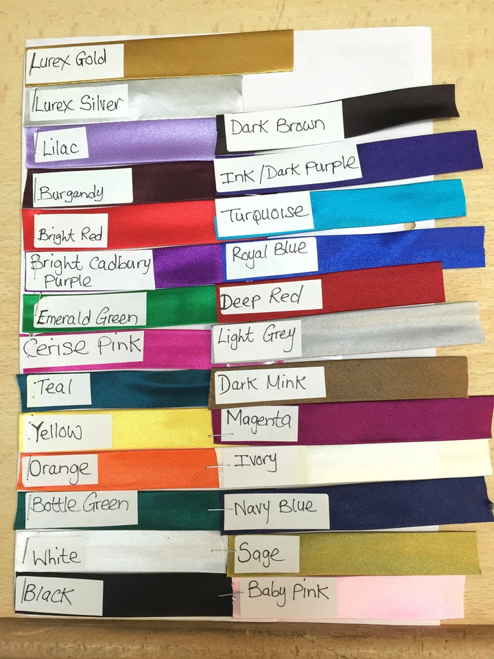 Satin Bias Binding 3/4" (20mm) Wide - 27 colours available- Excellent quality - Image 2 of 3