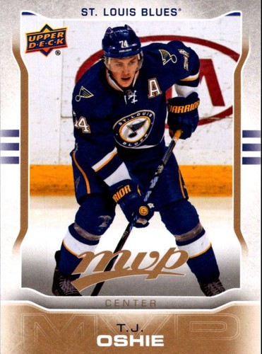 2014 Upper Deck MVP T.J. Oshie #24 card