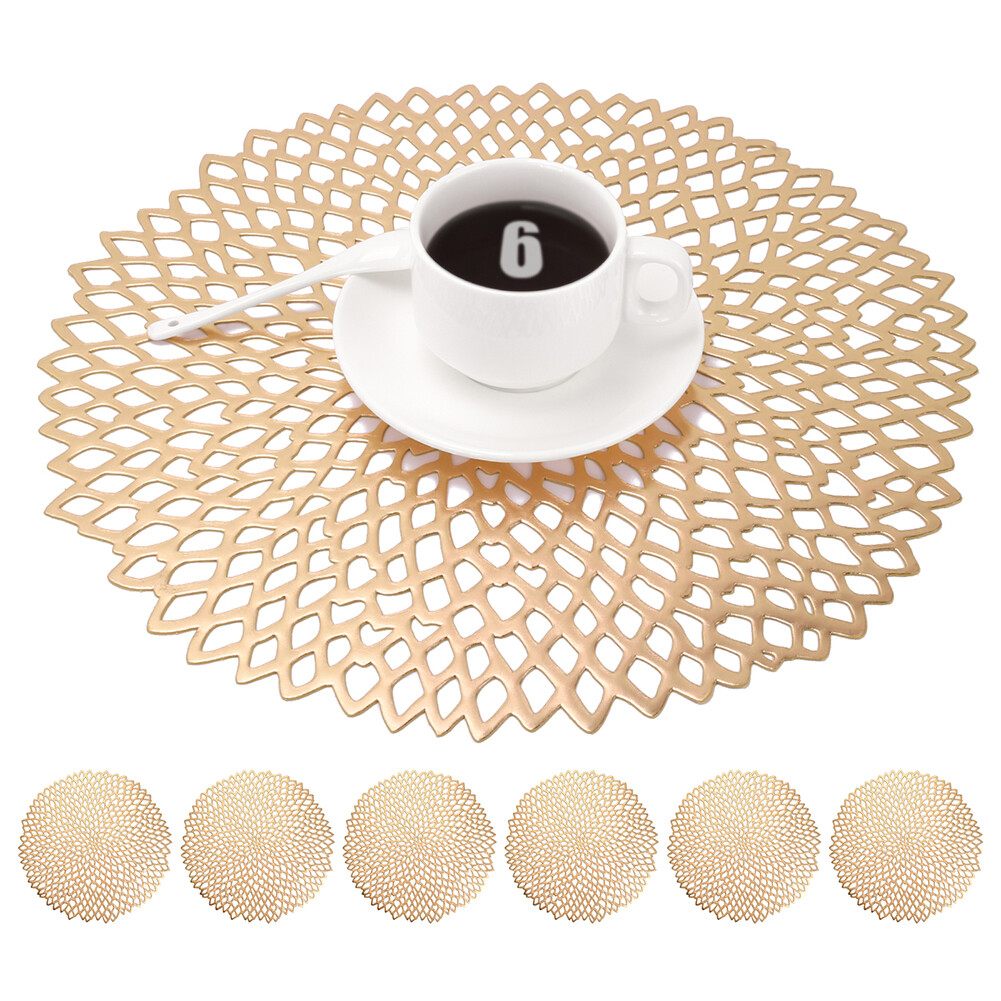 Set Of 8 PVC Place Mats And Coasters Dining Table Placemats NonSlip