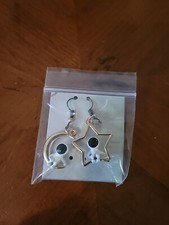 Moon  Star Astronaut Earrings Stunning Fun Dangle Earrings
