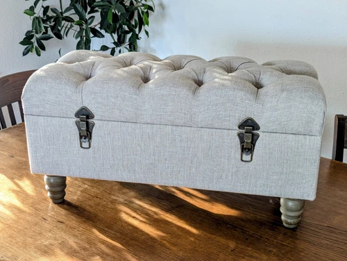 Sitzhocker Sitzbank mit Stauraum Truhe Aufbewahrungsbox - 70x32x26 cm