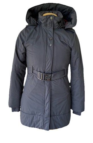 Lululemon Pinnacle belted Logo puffer Coat parka Jacket In Gray Mid Length Sz.10 - 第 3/15 張圖片