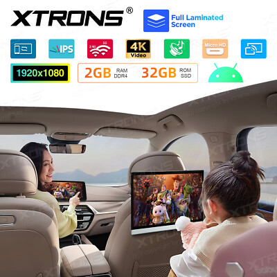 XTRONS 13.3 Inch Car Headrest Multimedia Player 1080P IPS Touch Screen Bluetooth