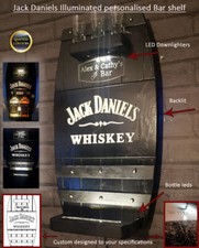 Jack Daniels beleuchtetes personalisiertes Barschild Regal Männerhöhle