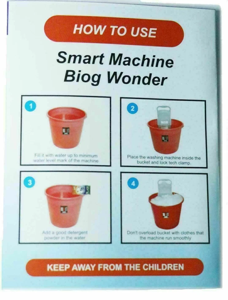 GOOD QWALITY magic Multi-Utility Smart Wash Portable Handy Washing Machine - Image 3 of 3