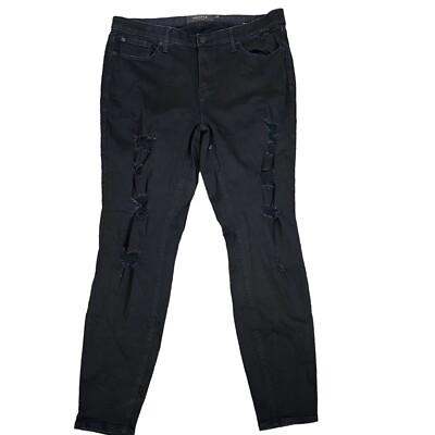 Torrid Sky High Skinny High Rise Jeans Plus Size 18T Black stretch