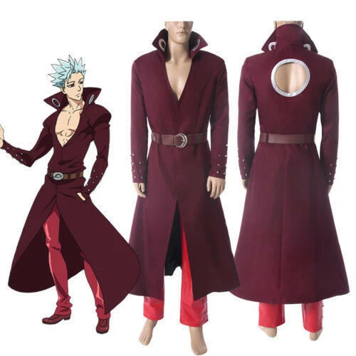 The Seven Deadly Sins Fox's Sin of Greed Ban Coat Pant Outfit Cosplay | eBay