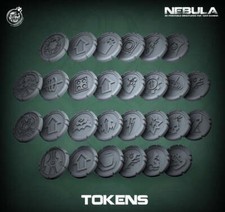 3D Printed Cast n Play Nebula Faction Tokens Nebula All Out War 28mm 32mm D&D