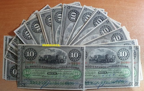 Alfonso XIII España COLONIAL 10 pesos del Banco Español año 1896 POCO CIRCULADOS - Bild 1 von 2